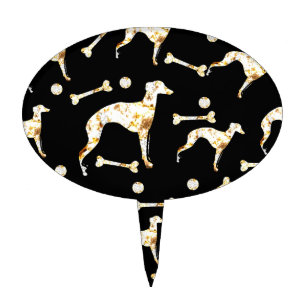 GREYHOUND BLING CAKE TOPPER