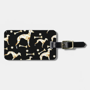 GREYHOUND BLING LUGGAGE TAG