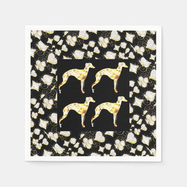 GREYHOUND BLING NAPKINS (Front)
