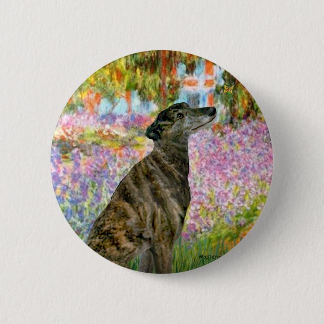 Greyhound (br2) - Garden Button (Front)