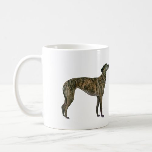 Greyhound brindle coffee mug