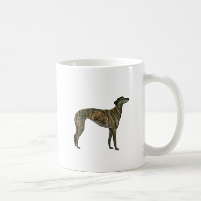 Greyhound (brindle) coffee mug (Right)