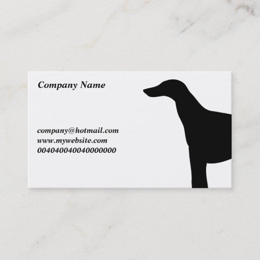 Customizable Greyhound, Business Cards