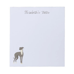 Greyhound Cartoon Dog Personalized Notepad