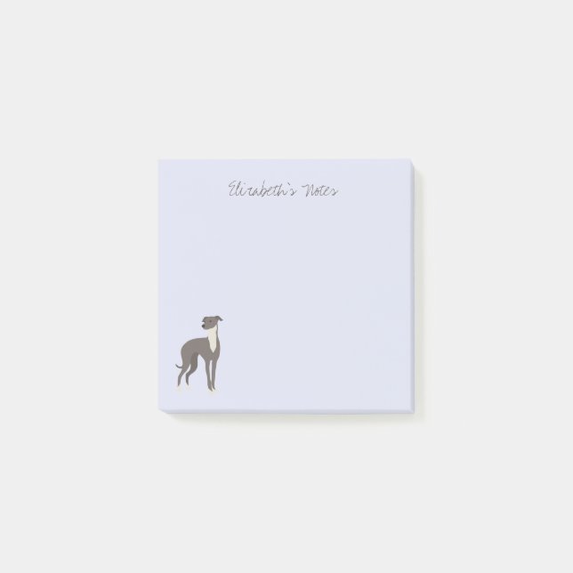 Greyhound Cartoon Dog Personalized Notes (Front)