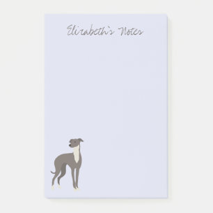 Greyhound Cartoon Dog Personalized Post-it Notes