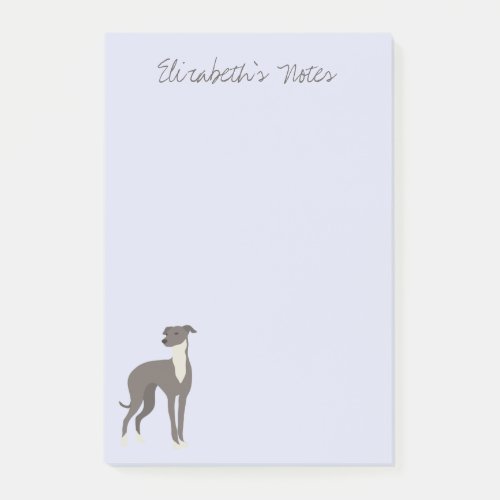 Greyhound Cartoon Dog Personalized Post_it Notes