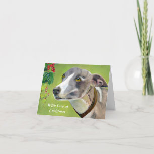 Greyhound Christmas card (a403)