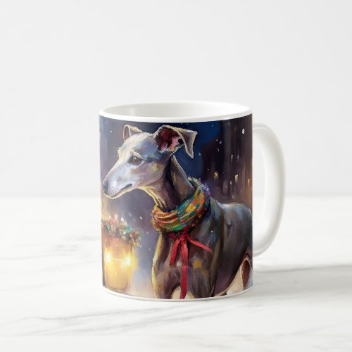 Greyhound Christmas Festive Season  Coffee Mug