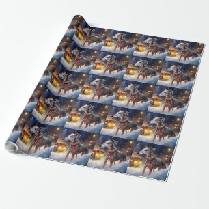 Greyhound Christmas Festive Season Wrapping Paper