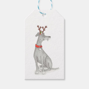 Greyhound Christmas gift tags