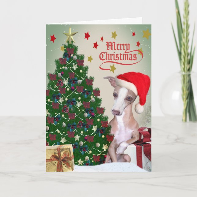 Greyhound Christmas Gifts Cards (Front)