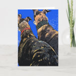 Greyhound Christmas Holiday Card at Zazzle