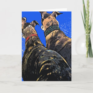 Greyhound Christmas Holiday Card