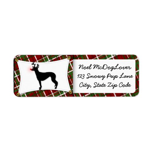 Greyhound Christmas Label