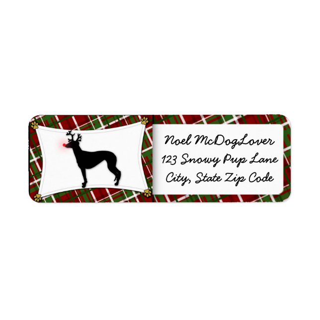 Greyhound Christmas Label (Front)