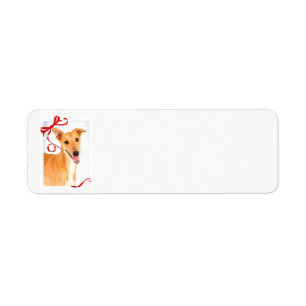 Greyhound Christmas Return Address Label