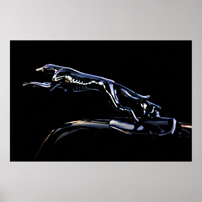 Greyhound classic car hood ornament poster (Front)