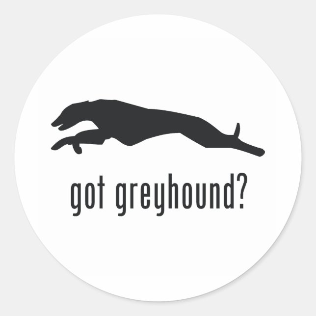 Greyhound Classic Round Sticker (Front)