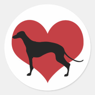 Greyhound Classic Round Sticker