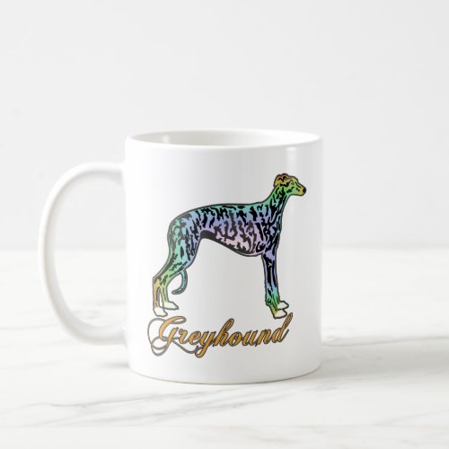 Greyhound Colorful Brindle Mug