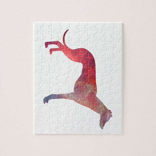 Greyhound cosmos silhouette jigsaw puzzle (Vertical)