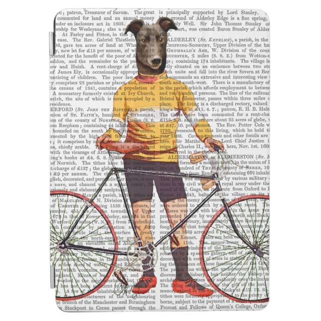 Greyhound Cyclist iPad Air Cover (Front)