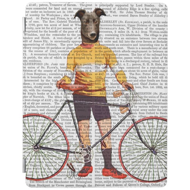 Greyhound Cyclist iPad Air Cover (Front)