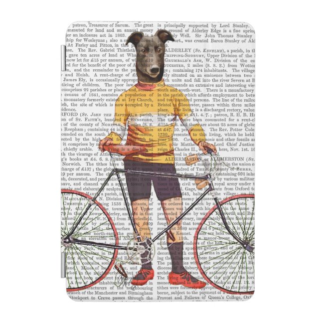 Greyhound Cyclist iPad Mini Cover (Front)