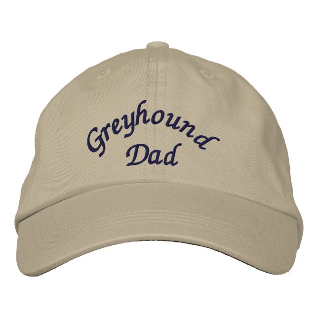 Greyhound Dad Cute Embroidered Baseball Cap (Front)