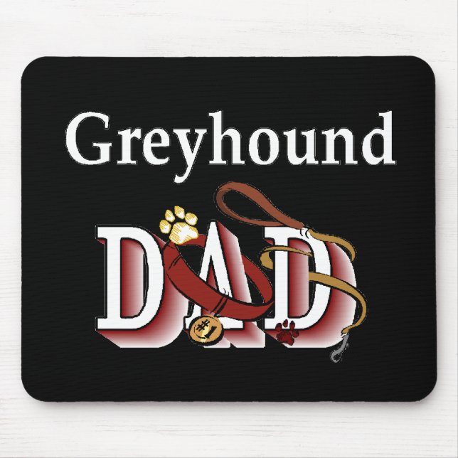 Greyhound Dad Gifts Mouse Pad (Front)