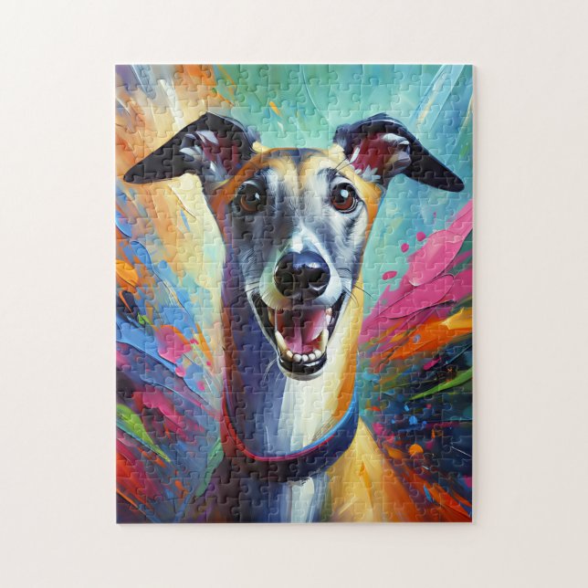 Greyhound Dog Acrylic Print Dog Lover Gift Jigsaw Puzzle (Vertical)