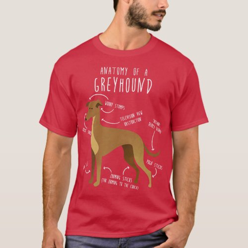Greyhound Dog Anatomy T_Shirt