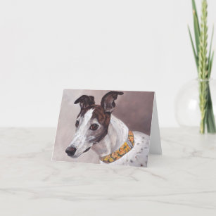 Greyhound Dog Art Note Card