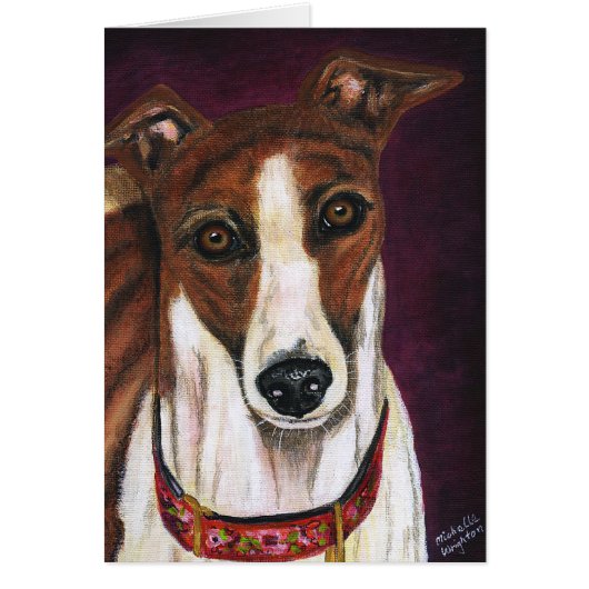 Greyhound Dog Art - Royalty Cards (Front)