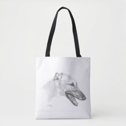 Greyhound Dog Art Tote Bag