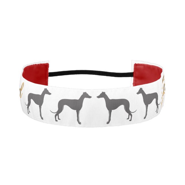 Greyhound Dog Athletic Headband (Front)