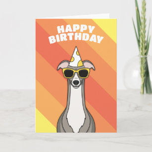 Greyhound Dog Birthday Card