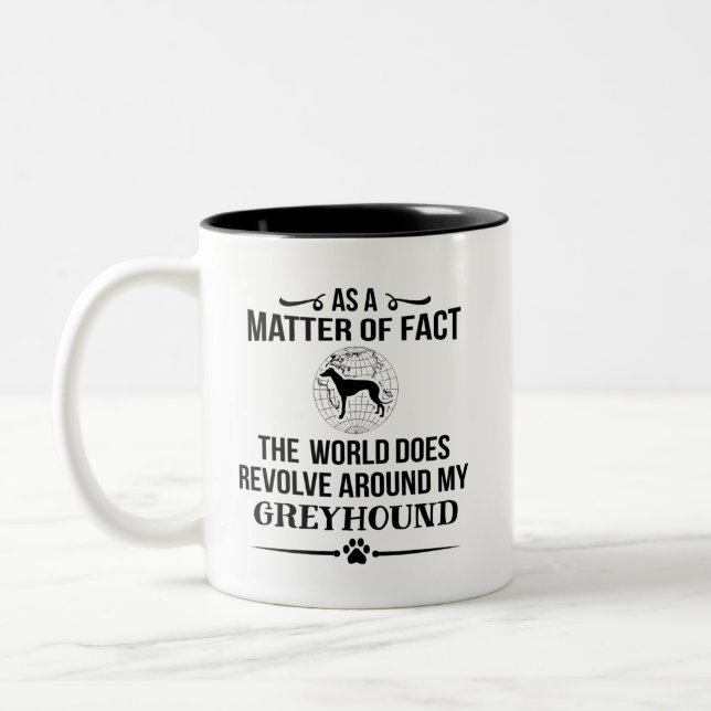 Greyhound Dog Breed Lover Two-Tone Coffee Mug (Left)