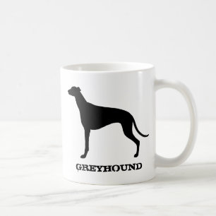 Greyhound Dog Breed Silhouette Custom Coffee Mug