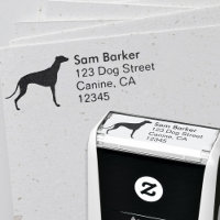 Greyhound Dog Breed Silhouette Return Address