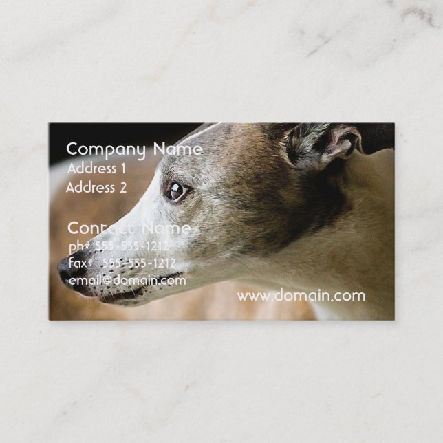 Greyhound Dog Business Cards (Front)
