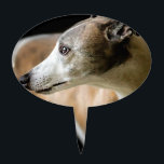 Greyhound Dog Cake Topper<br><div class="desc">Greyhound dog profile and silhouette.</div>