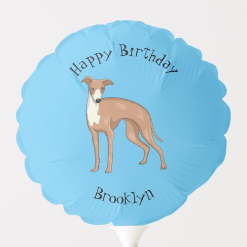 Greyhound dog cartoon illustration  balloon