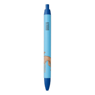 Greyhound dog cartoon illustration pen