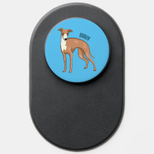 Greyhound dog cartoon illustration  PopSocket