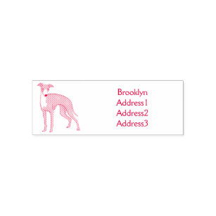 Greyhound dog cartoon illustration  self-inking stamp