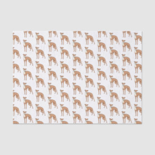 Greyhound dog cartoon illustration tissue paper