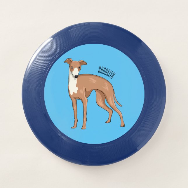 Greyhound dog cartoon illustration  Wham-O frisbee (Front)