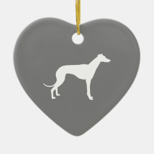 Greyhound Dog Ceramic Ornament